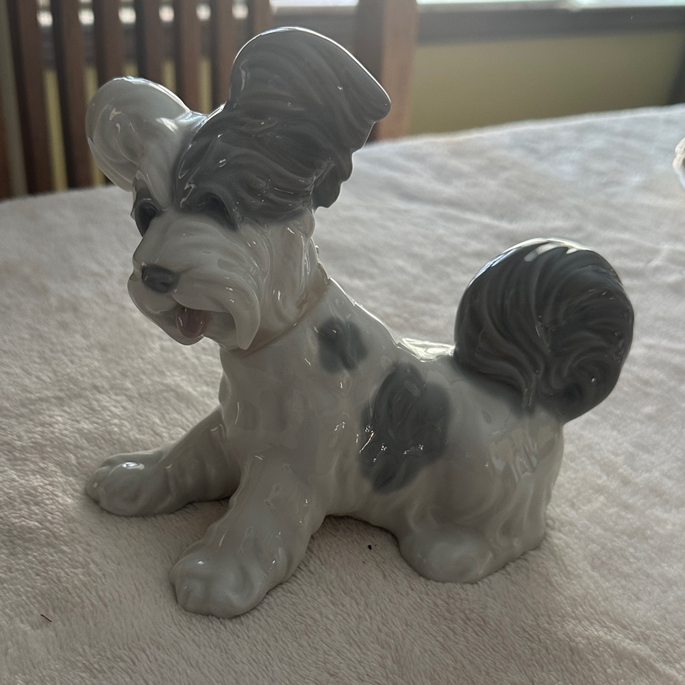 vintage Lladró porcelain figurine of a Skye Terrier dog model #4643
